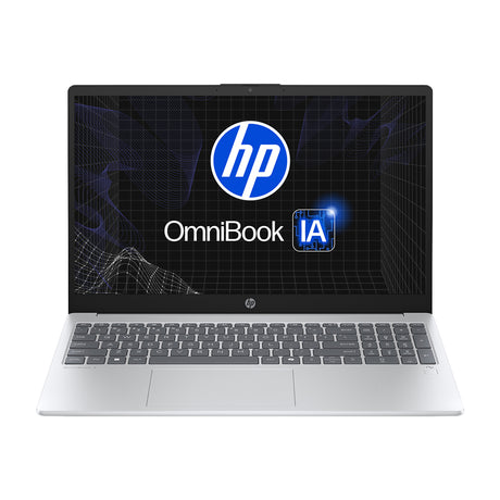 HP OmniBook 3 Laptop 15.6" FHD, AMD Ryzen AI 5 330, 16GB RAM, 512GB SSD, AMD Radeon, Lector de Huellas, Windows 11 Home | Plateado