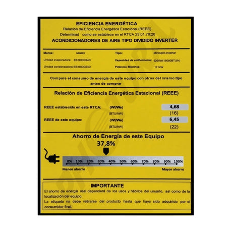 Sankey Aire Acondicionado Split Inverter Serie G+ 18,050 BTU | SEER 22 | Alta Eficiencia | Protección de Voltaje | Rápido Enfriamiento | Modo ECO+ | 220v
