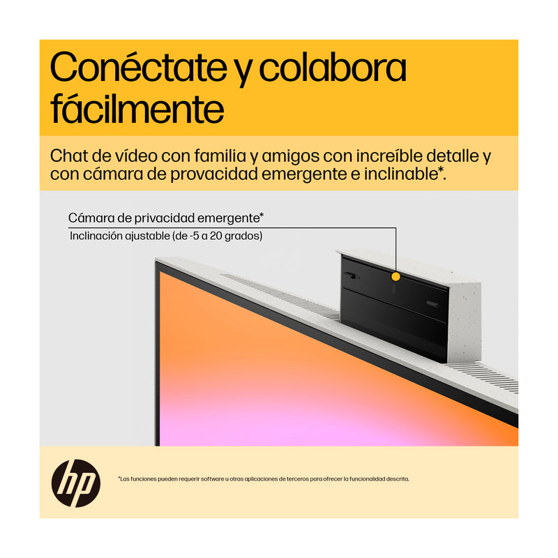 HP Computadora de Escritorio All in One de 23.8" FHD Táctil, AMD Ryzen 5 7520U, 8GB RAM, 512GB SSD, AMD Radeon, Windows 11 Home | Blanco