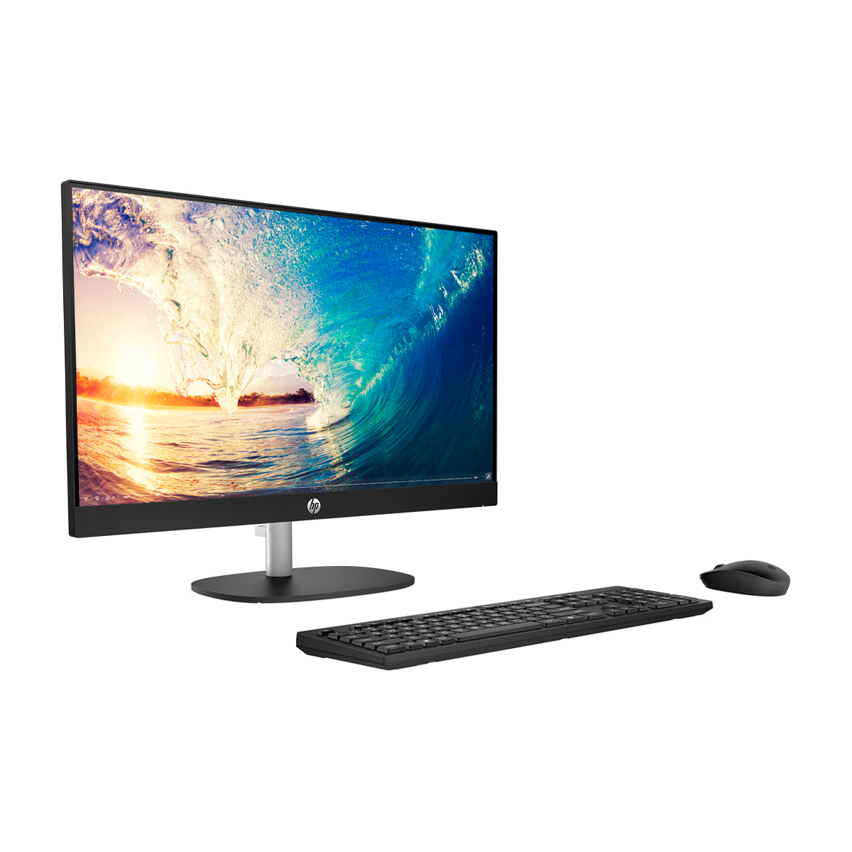 HP Computadora de Escritorio All in One de 23.8" FHD, AMD Ryzen 3 7320U, 8GB RAM, 512GB SSD, AMD Radeon, Windows 11 Home | Negro