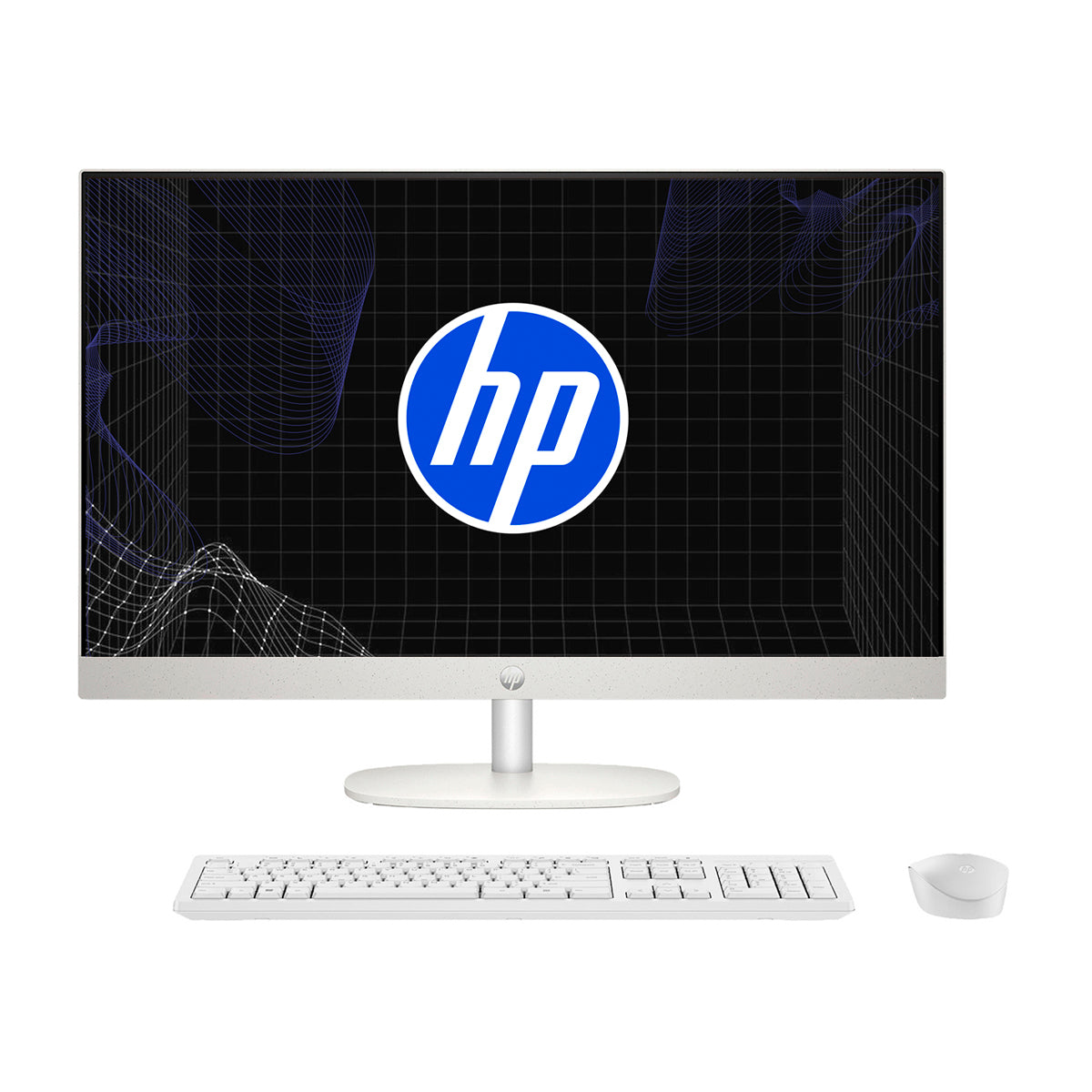 HP Computadora de Escritorio All in One de 23.8" FHD, AMD Ryzen 5 7520U, 8GB RAM, 512GB SSD, AMD Radeon, Windows 11 Home | Blanco