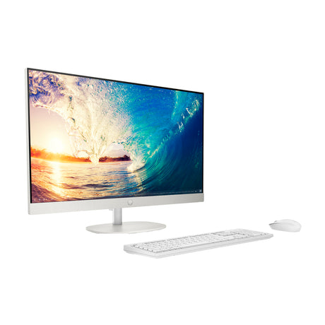 HP Computadora de Escritorio All in One de 23.8" FHD, AMD Ryzen 5 7520U, 8GB RAM, 512GB SSD, AMD Radeon, Windows 11 Home | Blanco