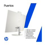 HP Computadora de Escritorio All in One de 23.8" FHD, AMD Ryzen 5 7520U, 8GB RAM, 512GB SSD, AMD Radeon, Windows 11 Home | Blanco