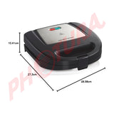 Hamilton Beach Panini Press Sandwichera | Tapa Flotante | Luces Indicadoras | Negro Plateado
