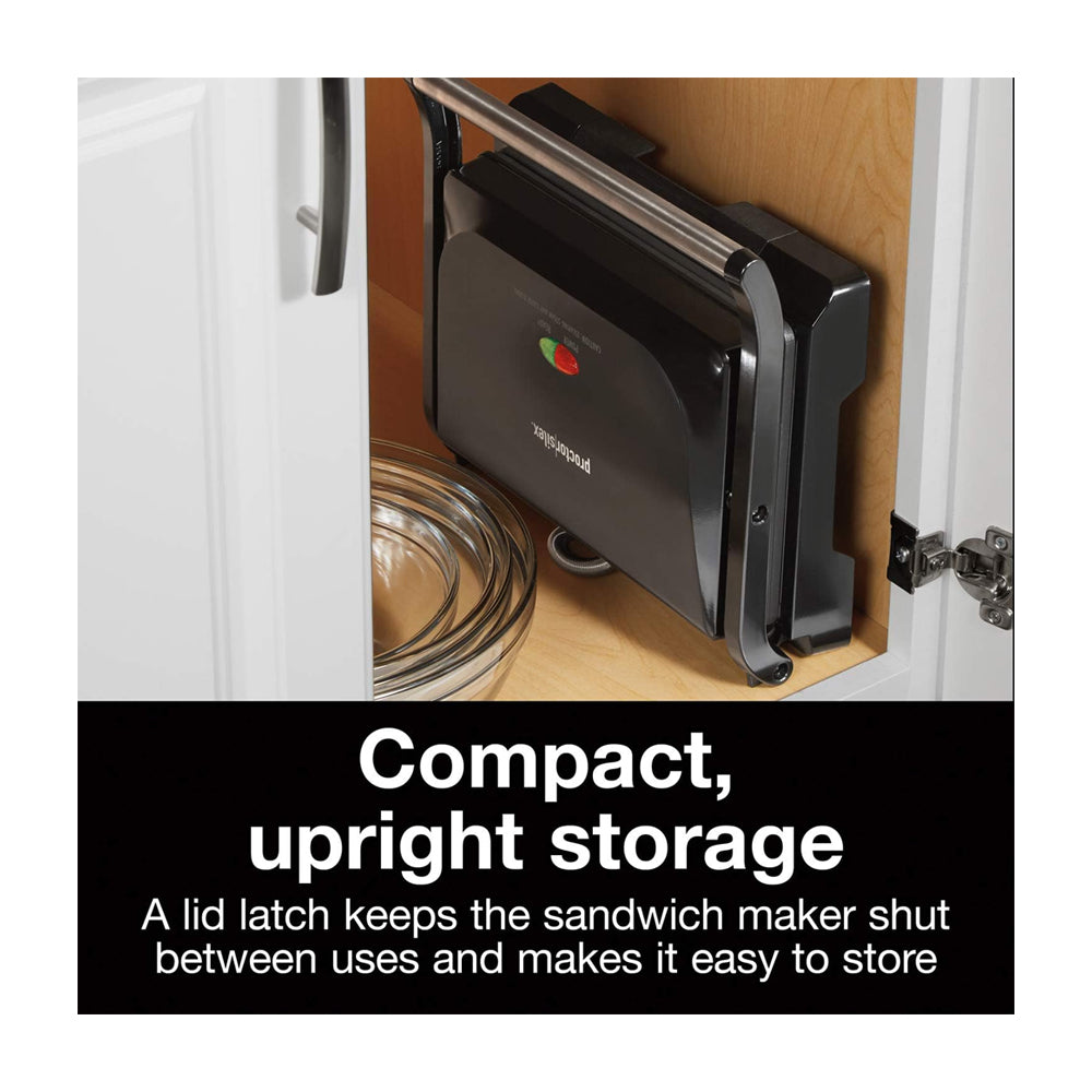 Proctor Silex Prensa para Panini | Sandwichera | Parrilla | Negro