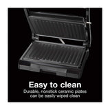 Proctor Silex Prensa para Panini | Sandwichera | Parrilla | Negro