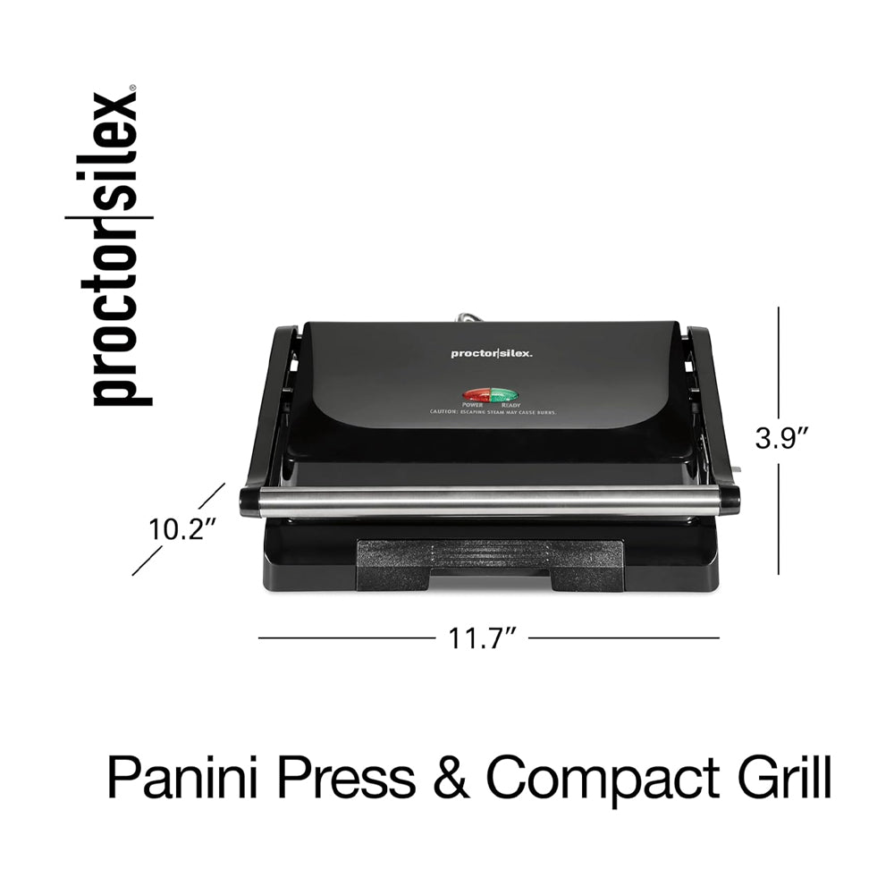 Proctor Silex Prensa para Panini | Sandwichera | Parrilla | Negro