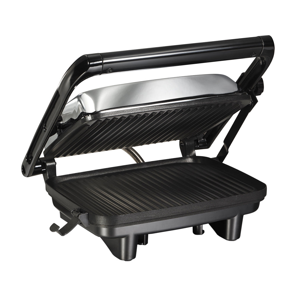Hamilton Beach Panini Press Sandwichera Gourmet | Rejillas Antiadherentes | Plateado