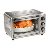 Hamilton Beach Horno Eléctrico con Freidora de Aire | Tostador | Convección | Bandeja Deslizable | Acero Inoxidable | Plateado