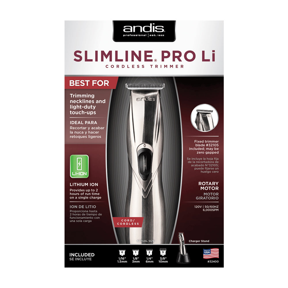 Andis Slimline Pro Li Cordless Recortadora Inalámbrica / Cable | Plateado