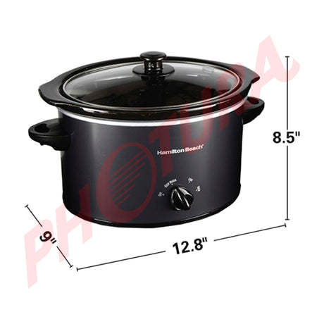 Hamilton Beach Olla de Cocción Lenta de 2.8L | Interior Extraíble | Negro