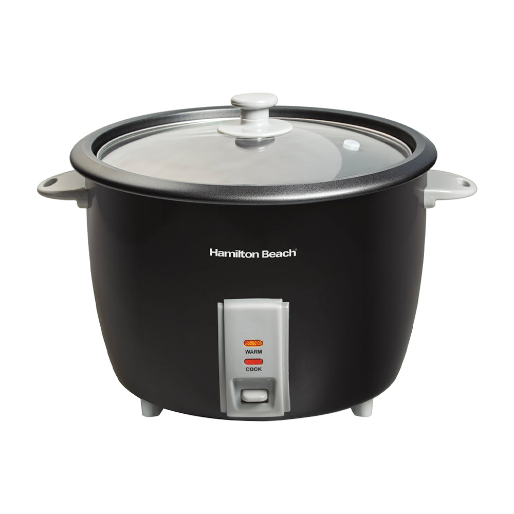 Hamilton Beach Olla Arrocera de 30 Tazas | Interior Antiadherente Extraible | Negro