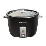 Hamilton Beach Olla Arrocera de 30 Tazas | Interior Antiadherente Extraible | Negro