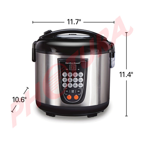 Hamilton Beach Olla Multifuncional de 4.3L | 14 Programas | Cocción Lenta | Interior Antiadherente Extraible