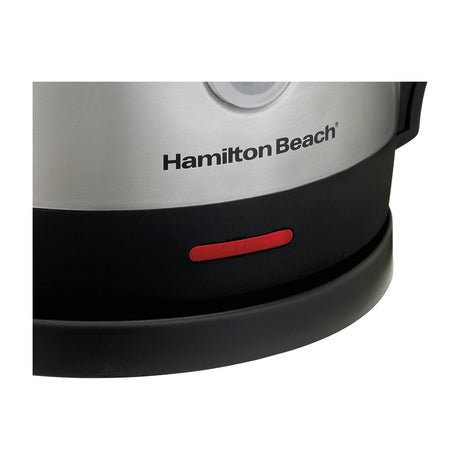 Hamilton Beach Hervidor Eléctrico de 1.7 Litros | Indicador Iluminado | Apagado Automático | Plateado