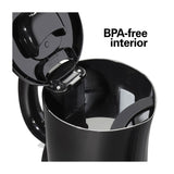 Hamilton Beach Hervidor Eléctrico de 1.7 Litros | Apagado Automático | Vertido Inalámbrico | Negro