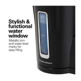 Hamilton Beach Hervidor Eléctrico de 1.7 Litros | Apagado Automático | Vertido Inalámbrico | Negro