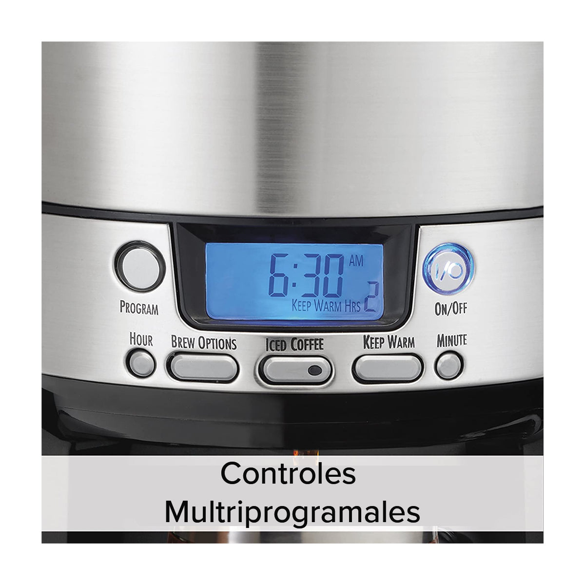 Hamilton Beach Cafetera Dispensadora de 12 Tazas | Multiprogramable | Negro