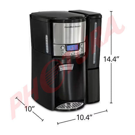 Hamilton Beach Cafetera Dispensadora de 12 Tazas | Multiprogramable | Negro