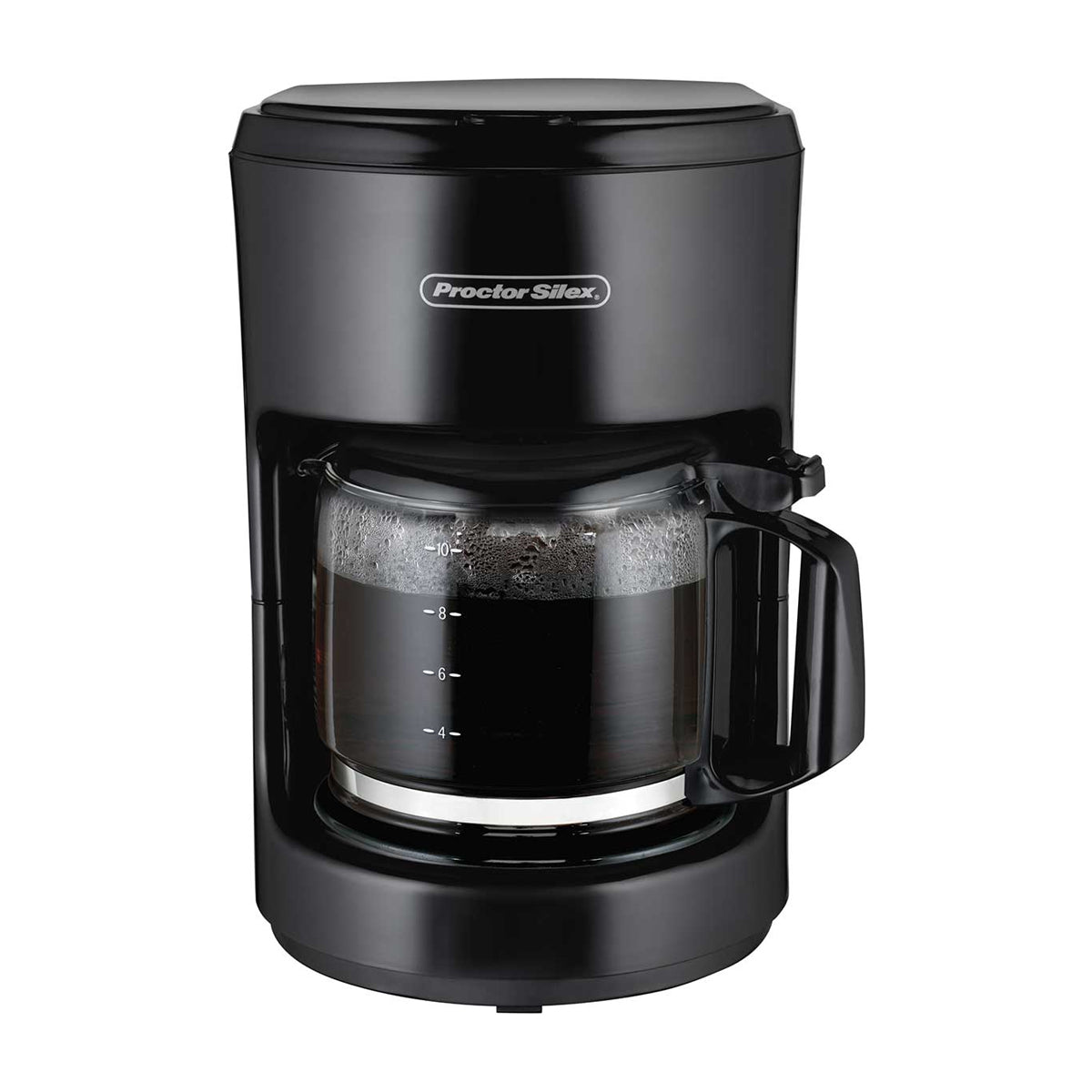 Proctor Silex Cafetera de 10 Tazas | Filtro Permanente Lavable | Interruptor Iluminado | Negro