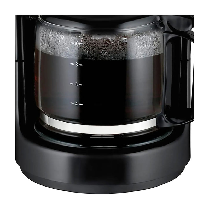 Proctor Silex Cafetera de 10 Tazas | Filtro Permanente Lavable | Interruptor Iluminado | Negro