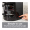 Proctor Silex Cafetera de 10 Tazas | Filtro Permanente Lavable | Interruptor Iluminado | Negro