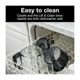 Proctor Silex Cafetera de 10 Tazas | Filtro Permanente Lavable | Interruptor Iluminado | Negro