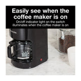 Proctor Silex Cafetera de 10 Tazas | Filtro Permanente Lavable | Interruptor Iluminado | Negro