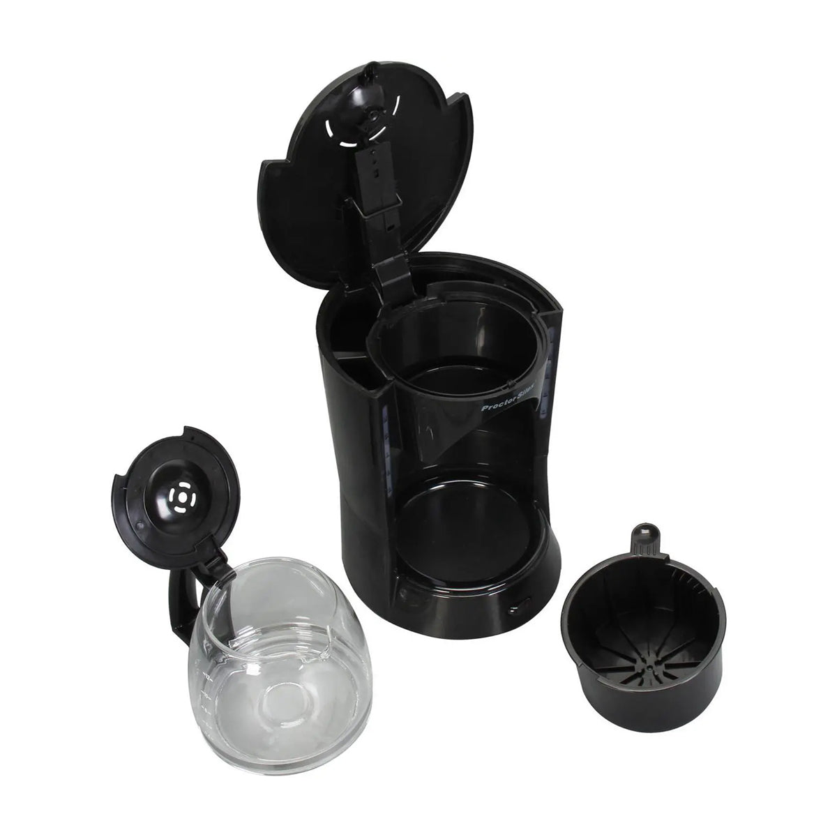 Proctor Silex Cafetera de 12 Tazas | Filtro Permanente Lavable | Interruptor Iluminado | Negro