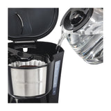 Hamilton Beach Cafetera de 12 Tazas | Programable | Pantalla LED | Negro Plateado