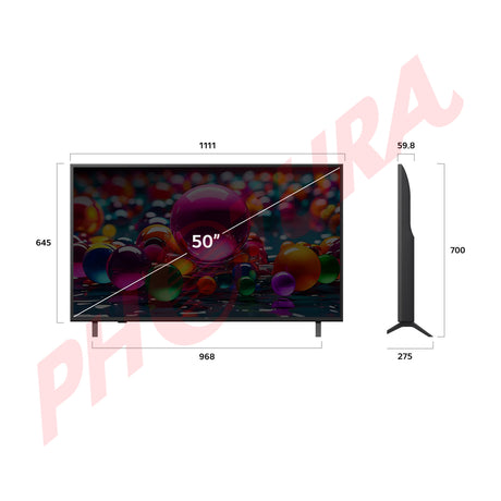 LG 50UA8000 Televisor LED Ultra HD 4K HDR10 Pro Smart de 50" | Procesador a7 Gen 8 AI | ThinQ AI | AI Sound Pro | Immersive Cinema Experience