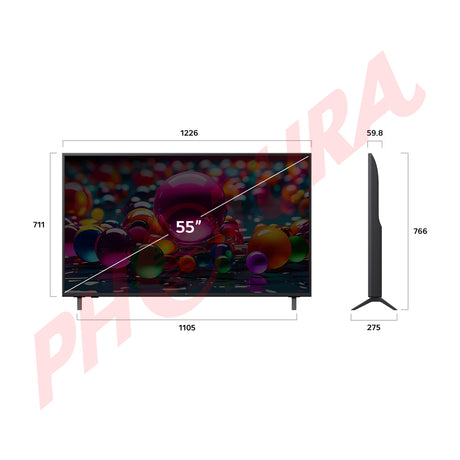 LG 55UA8000 Televisor LED Ultra HD 4K HDR10 Pro Smart de 55" | Procesador a7 Gen 8 AI | ThinQ AI | AI Sound Pro | Immersive Cinema Experience