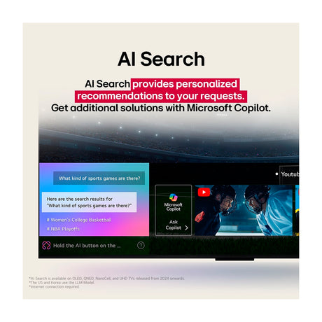 LG 55UA8000 Televisor LED Ultra HD 4K HDR10 Pro Smart de 55" | Procesador a7 Gen 8 AI | ThinQ AI | AI Sound Pro | Immersive Cinema Experience