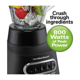Hamilton Beach MultiBlend 3-en-1 | Wave-Action | 1.5L | 800W | Negro