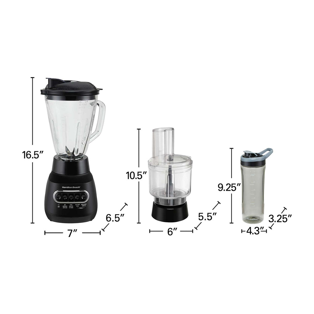 Hamilton Beach MultiBlend 3-en-1 | Wave-Action | 1.5L | 800W | Negro