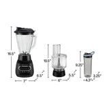 Hamilton Beach MultiBlend 3-en-1 | Wave-Action | 1.5L | 800W | Negro