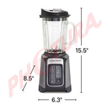 Hamilton Beach PowerMax Licuadora de 3 Velocidades | Pulso | 1.4L | 1680W | Gris