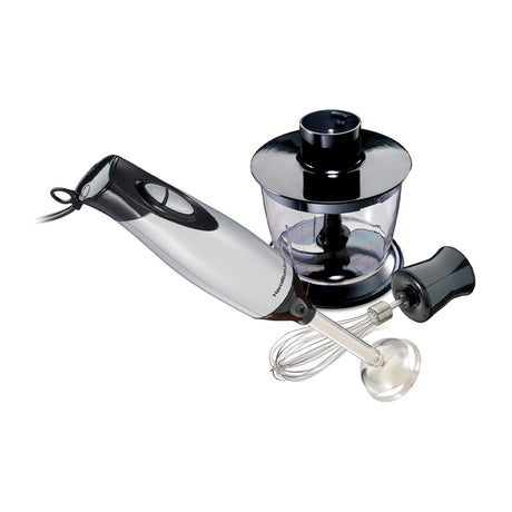 Hamilton Beach Batidora de Inmersión de 2 Velocidades | Incluye Accesorios | 225W | Plateado