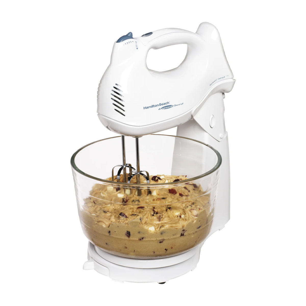 Hamilton Beach Batidora de Pedestal / Mano de 6 Velocidades | 3.79L | 275W | Blanco