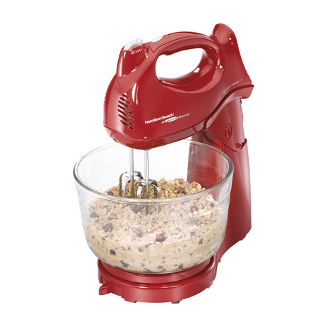 Hamilton Beach Batidora de Pedestal / Mano de 6 Velocidades | 3.78L | 275W | Rojo