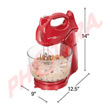 Hamilton Beach Batidora de Pedestal / Mano de 6 Velocidades | 3.78L | 275W | Rojo