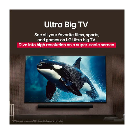 LG 65UA8000 Televisor LED Ultra HD 4K HDR10 Pro Smart de 65" | Procesador a7 Gen 8 AI | ThinQ AI | AI Sound Pro | Immersive Cinema Experience