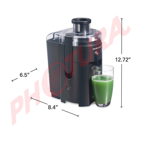 Hamilton Beach HealthSmart Extractor de Jugo | Compacto | 400W | Negro