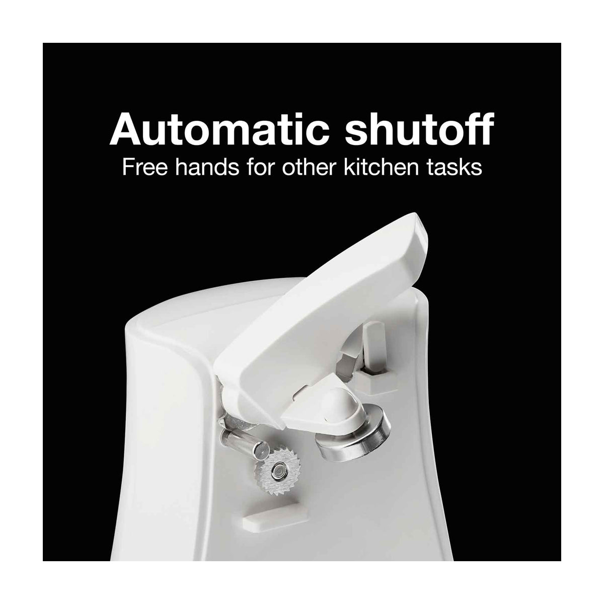 Proctor Silex Abrelatas Eléctrico | Apagado Automático | Almacenamiento de Cable | Blanco