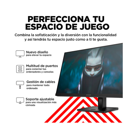 HP OMEN Monitor Gaming IPS Full HD HDR de 24" | AMD FreeSync Premium |  Adaptive-Sync | 165Hz | 1ms
