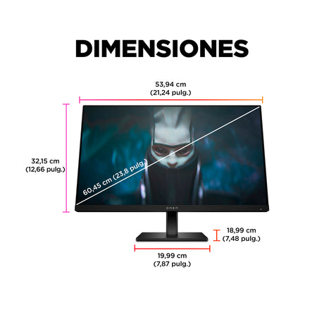 HP OMEN Monitor Gaming IPS Full HD HDR de 24" | AMD FreeSync Premium |  Adaptive-Sync | 165Hz | 1ms
