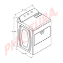 Whirlpool Secadora Eléctrica de Carga Frontal | Auto Dry | 13 Ciclos | Antiarrugas | 18kg