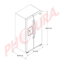 Whirlpool Refrigeradora Side By Side Xpert Energy Saver | Filtración EveryDrop | Estantes de Cristal | Dispensador de Agua y Hielo | 25p3