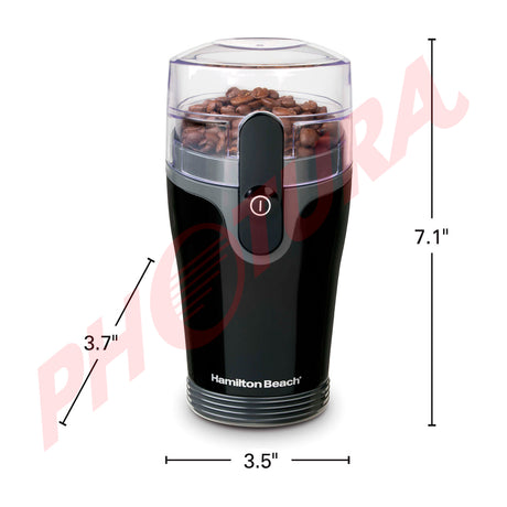 Hamilton Beach Fresh Grind Molino de Café | Camara Extraible | Cuchillas de Acero Inoxidable | Negro