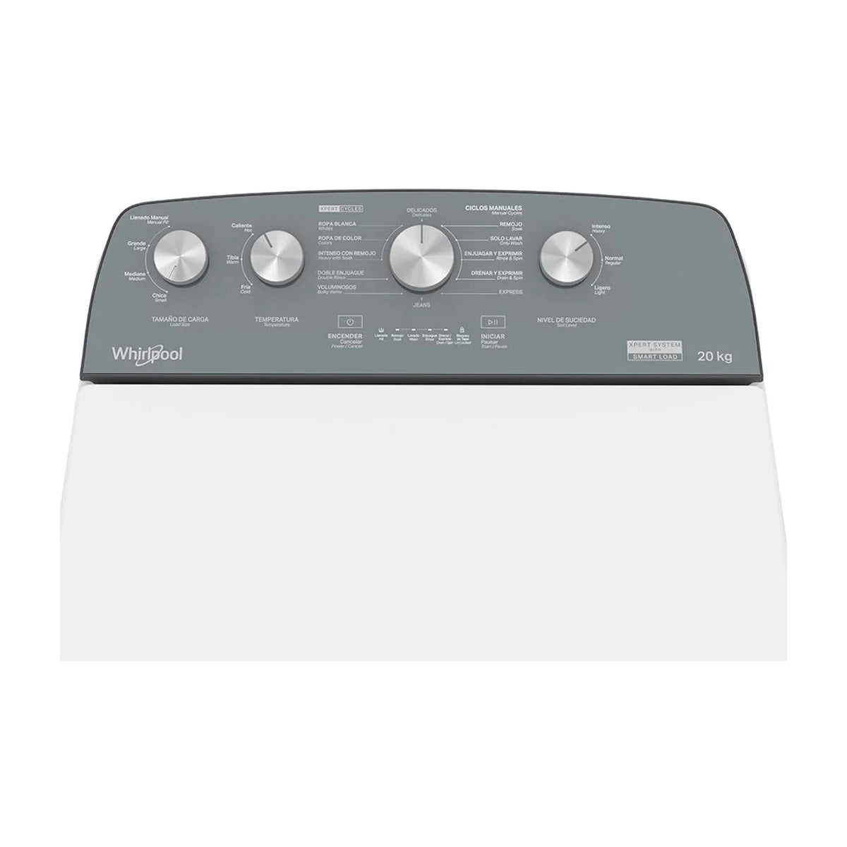 Whirlpool Lavadora Automática de Carga Superior | Xpert System | Smart Load | Agitador Double Action | 20kg